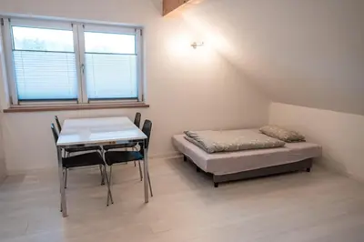 Ein Sitzbereich in der Unterkunft Schöne Dachgeschosswohnung