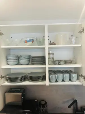 Küche/Küchenzeile in der Unterkunft KJ Ferienwohnung bis 5P-Zentral-Balkon-WIFI-Parken