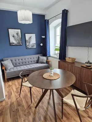 Ein Sitzbereich in der Unterkunft Studio 1 - Apartments am Schloss