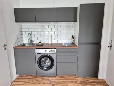 Küche/Küchenzeile in der Unterkunft Studio 1 - Apartments am Schloss
