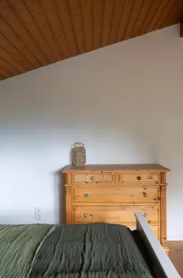 Ein Bett oder Betten in einem Zimmer der Unterkunft Ferienhaus Fringaluna