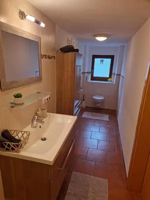 Ein Badezimmer in der Unterkunft Ferienwohnung Dorfglück