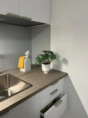 Küche/Küchenzeile in der Unterkunft Gemütliches Appartment im Souterrain