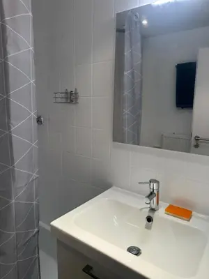 Ein Badezimmer in der Unterkunft Gemütliches Appartment im Souterrain