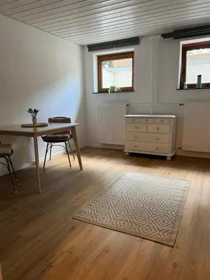 Ein Sitzbereich in der Unterkunft Gemütliches Appartment im Souterrain