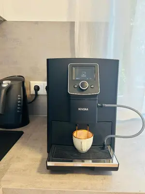 Kaffee-/Teezubehör in der Unterkunft KJ Ferienwohnung bis 10P-Zentral-Garten-WIFI-Parken-Grill