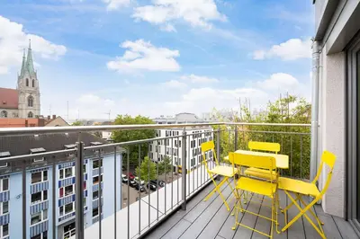 Ein Balkon oder eine Terrasse in der Unterkunft Homaris Apartments Therese