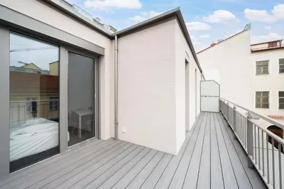 Ein Balkon oder eine Terrasse in der Unterkunft Homaris Apartments Therese