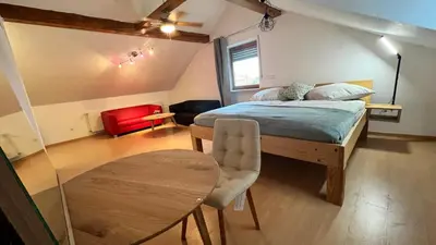Ein Bett oder Betten in einem Zimmer der Unterkunft Schöne Ferienwohnung