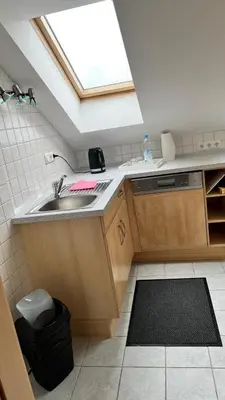 Küche/Küchenzeile in der Unterkunft Schöne Ferienwohnung