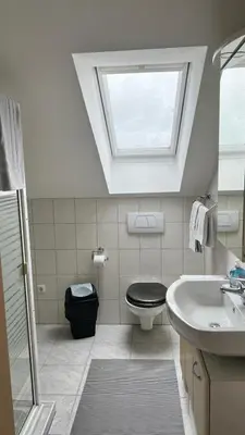Ein Badezimmer in der Unterkunft Schöne Ferienwohnung