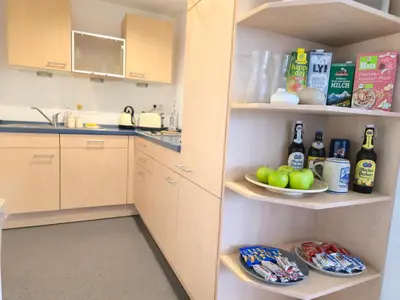 Küche/Küchenzeile in der Unterkunft Große Wohnung nahe München