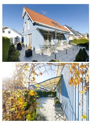 Das Gebäude in dem sich das Ferienhaus befindet