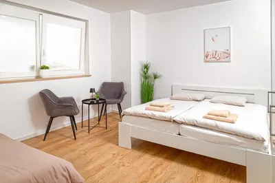 Ein Bett oder Betten in einem Zimmer der Unterkunft Stylish city apartment, close to the English Garden