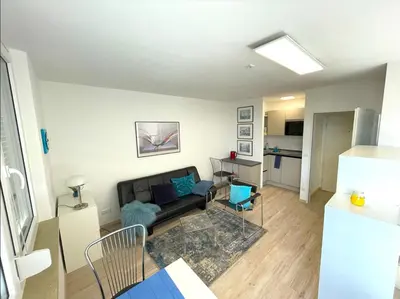 Küche/Küchenzeile in der Unterkunft Appartment Schwabenblick