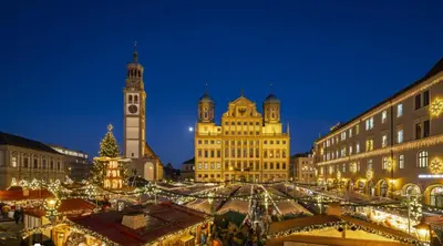 Ein allgemeiner Blick auf Augsburg oder ein Stadtblick von der Ferienwohnung aus