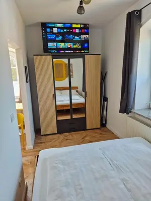Ein Bett oder Betten in einem Zimmer der Unterkunft 2-Zimmer Wohnung 3 - Apartments am Schloss