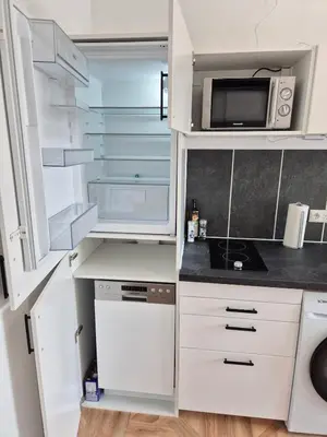 Küche/Küchenzeile in der Unterkunft 2-Zimmer Wohnung 3 - Apartments am Schloss