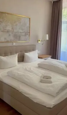Ein Bett oder Betten in einem Zimmer der Unterkunft Apartment high exclusive TOP location