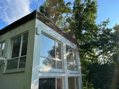 Das Gebäude in dem sich die Ferienwohnung befindet