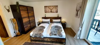 Ein Bett oder Betten in einem Zimmer der Unterkunft Apartment Schildenstein