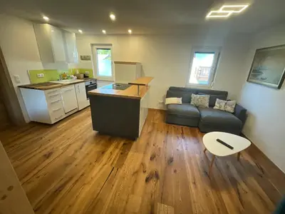 Küche/Küchenzeile in der Unterkunft Ferienwohnung in der Au