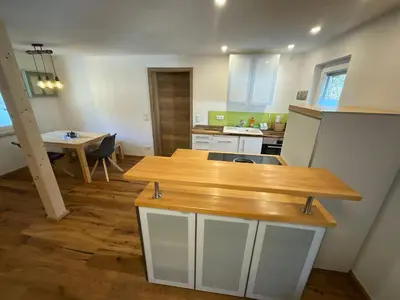 Küche/Küchenzeile in der Unterkunft Ferienwohnung in der Au