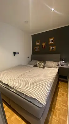 Ein Bett oder Betten in einem Zimmer der Unterkunft Apartment Bergnest