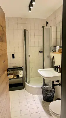 Ein Badezimmer in der Unterkunft Apartment Bergnest
