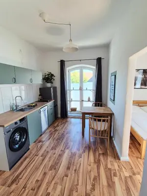 Küche/Küchenzeile in der Unterkunft 2-Zimmer Wohnung 4 - Apartments am Schloss