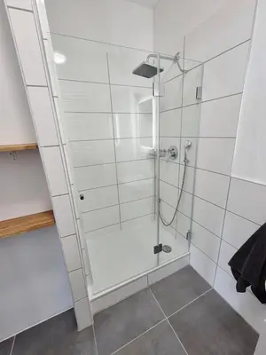 Ein Badezimmer in der Unterkunft 2-Zimmer Wohnung 4 - Apartments am Schloss