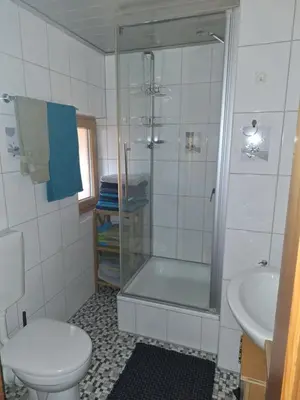 Ein Badezimmer in der Unterkunft Ferienwohnung