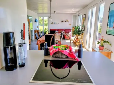 Küche/Küchenzeile in der Unterkunft Komplettes Wellnesshaus mit freiem Blick