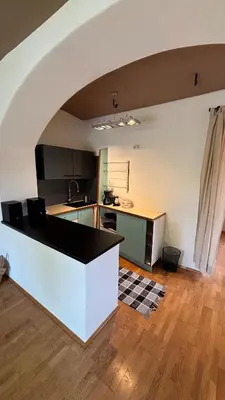 Küche/Küchenzeile in der Unterkunft Gemütliches 50qm Apartment mit Terrasse und Garten