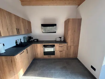 Küche/Küchenzeile in der Unterkunft Ferienwohnung Abendrot Jochner