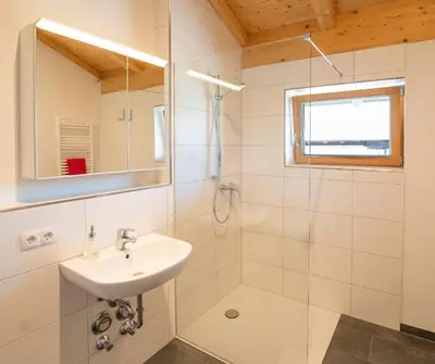 Ein Badezimmer in der Unterkunft Ferienwohnung beim Professor