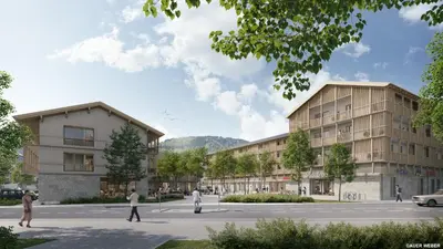 Ein allgemeiner Bergblick oder ein Berglick von der Ferienwohnung aus