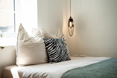 Ein Bett oder Betten in einem Zimmer der Unterkunft Lexapartments zentral 101qm in Altstadtnähe