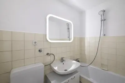 Grundriss der Unterkunft Stilvolles Apartment für bis zu 4 Gäste - Küche & Balkon