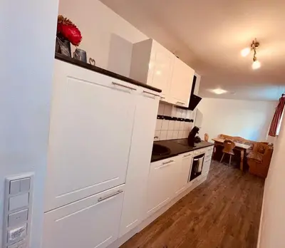 Küche/Küchenzeile in der Unterkunft Schnucklige Kellerwohnung