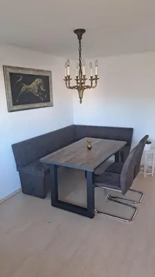 Ein Sitzbereich in der Unterkunft Familie Pöllet