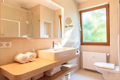 Ein Badezimmer in der Unterkunft Gipfelkind