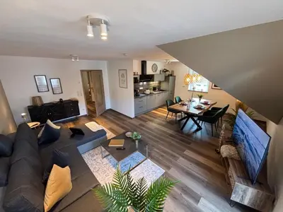 Ein Sitzbereich in der Unterkunft bella casa Allgäu Apartment 5