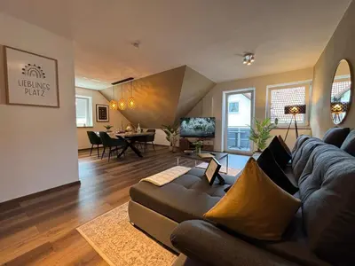 Ein Sitzbereich in der Unterkunft bella casa Allgäu Apartment 5