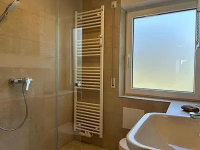 Ein Badezimmer in der Unterkunft Fewo Uferglück