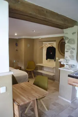 Ein Sitzbereich in der Unterkunft Ferienwohnung Rechler