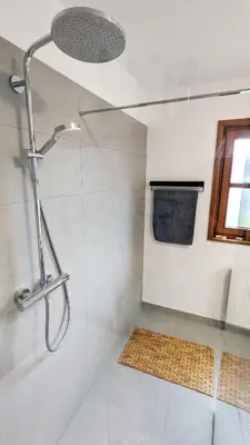 Ein Badezimmer in der Unterkunft Ferienwohnung Oberammergau