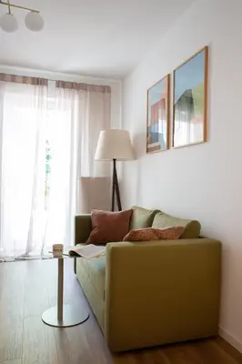Ein Sitzbereich in der Unterkunft Modernes Apartment mit 3 Schlafzimmern und großer Terrasse