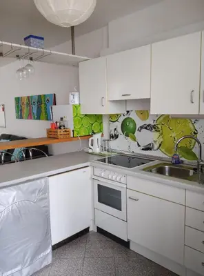 Küche/Küchenzeile in der Unterkunft Mini-Haus mit Charme zwischen München und Chiemsee