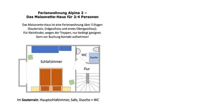 Grundriss der Unterkunft Ferienwohnung Alpina 2